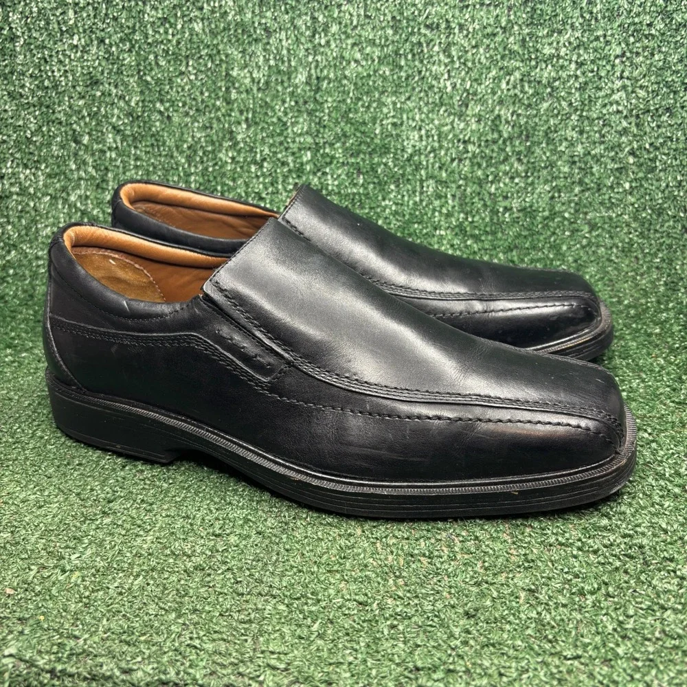 Johnston Murphy XC4 Waterproof Leather Bicycle Toe Loafer Black Mens Size 11.5